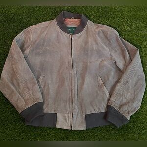 Vintage Hill & Archer Gray Leather Jacket Size 42 Large